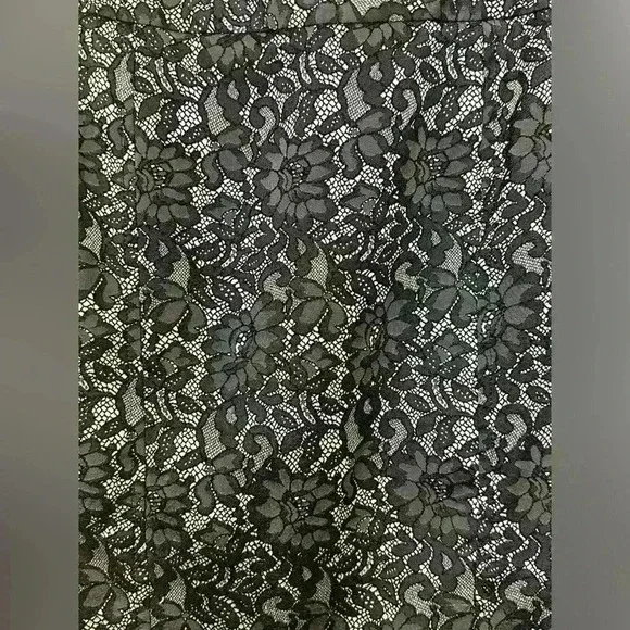 Whimsigoth Lace Pencil Skirt Witchy Fairy Grunge Floral Worthington Sz 4 - Picture 3 of 5